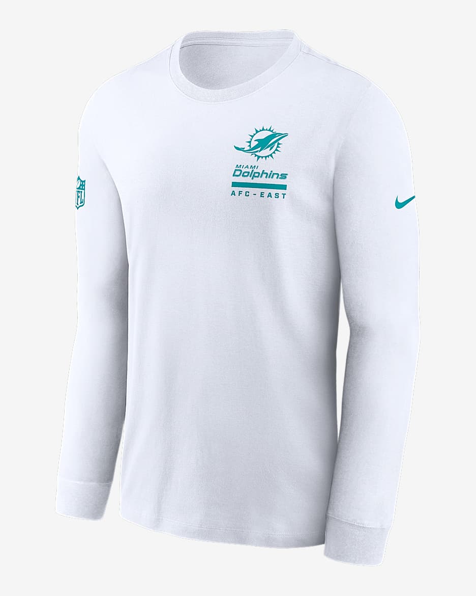 【NIKE】Miami Dolphins Sideline Jersey Miami Dolphins Sideline Team Issue Men's Nike Dri-FIT NFL